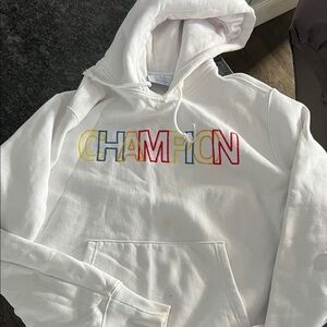 Champion Reverse Weave White Hoodie
